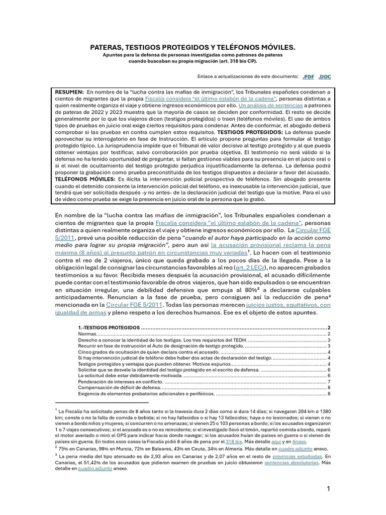 Testigos Protegidos y Teléfonos Móviles | PDF | Testigo | Testimonio