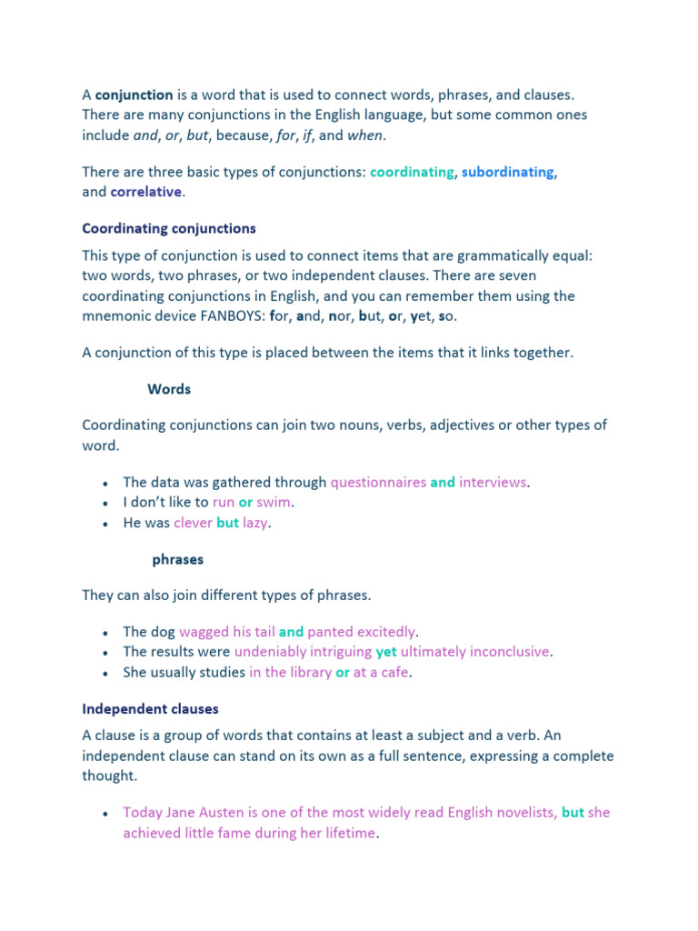 conjunctions (2) | PDF | Semantics | Linguistics
