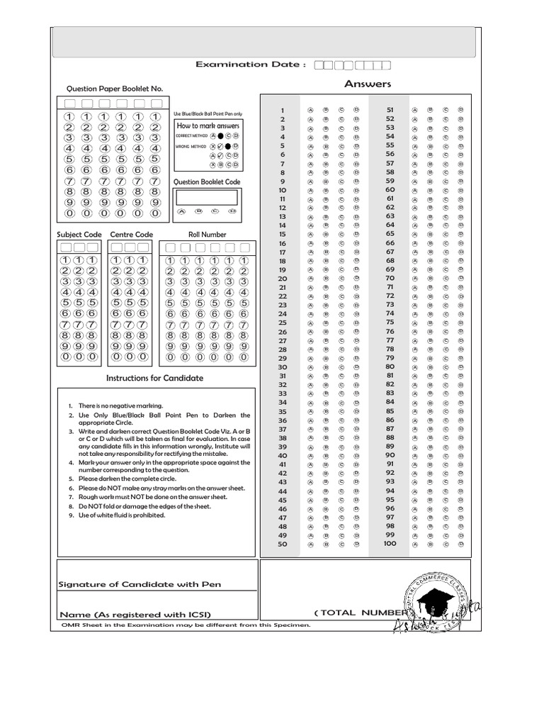 Omr Sheet | PDF | Chess Theory | Chess