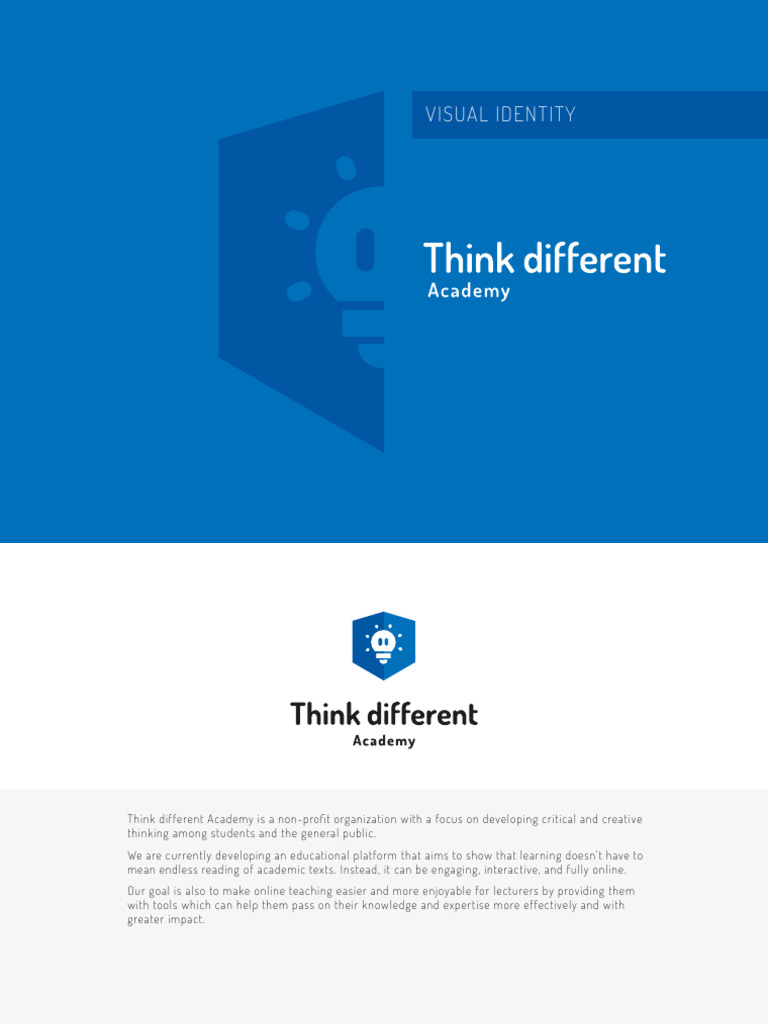 TdA26 Think-different-Academy BRANDmanual - En | PDF | Design | Writing