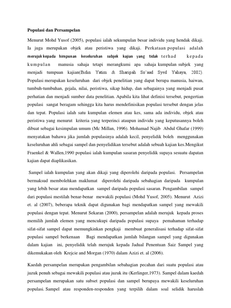 Maksud Sampel Kajian