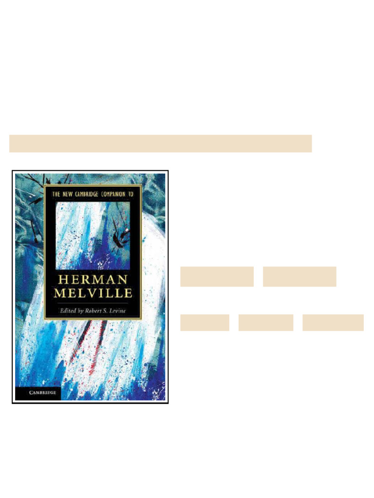 The New Cambridge Companion to Herman Melville 2nd Edition Robert S ...