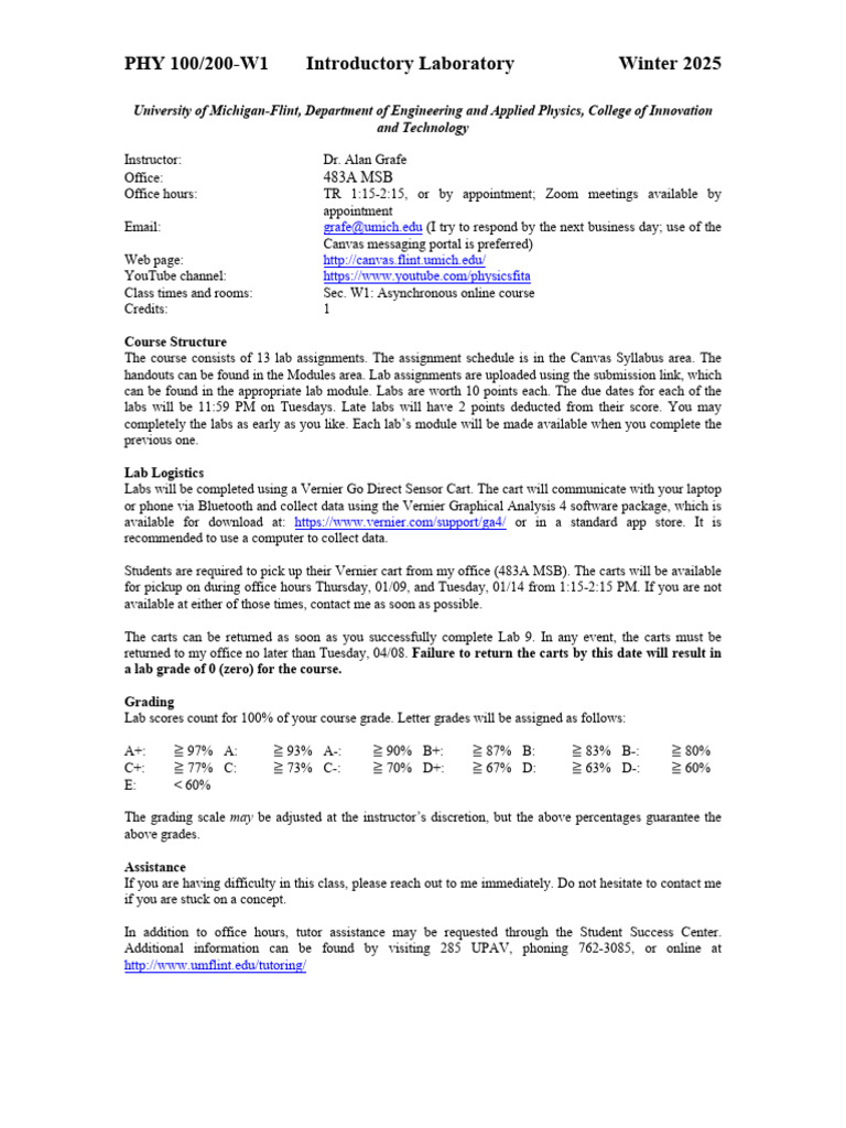Phy 100200 Syl Lab Us | PDF | Computing