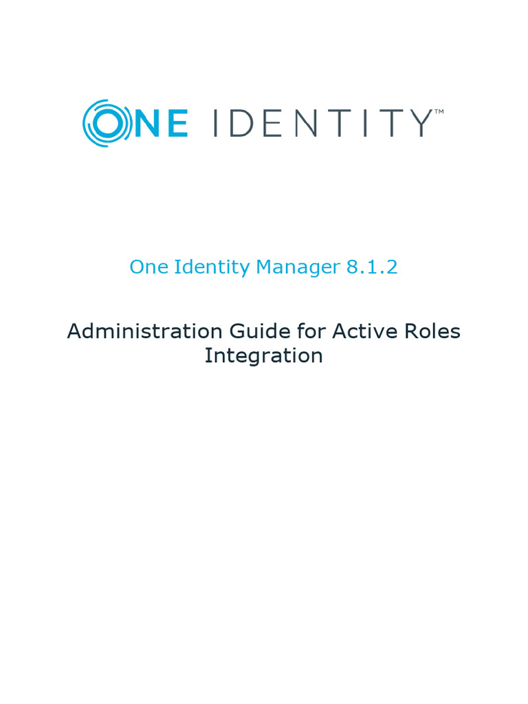 One Identity Manager 8.1.2 Admin Guide | PDF | Active Directory | Databases