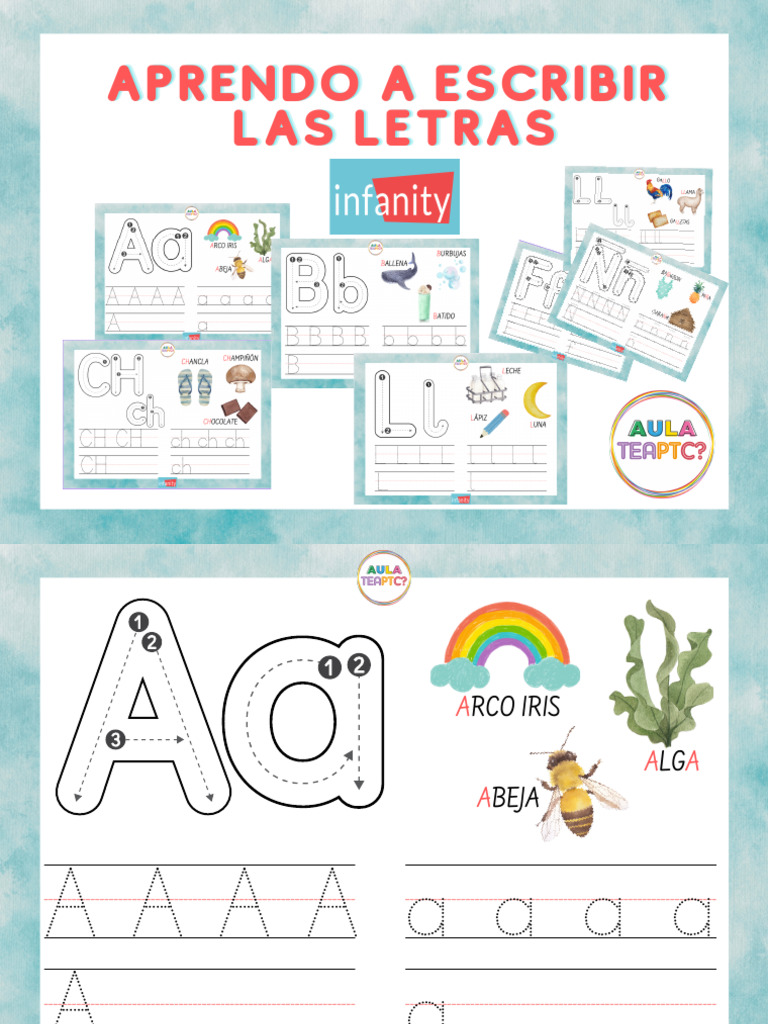 Aprender a Escribir Las Letras - Infanity & Aulateaptc | PDF
