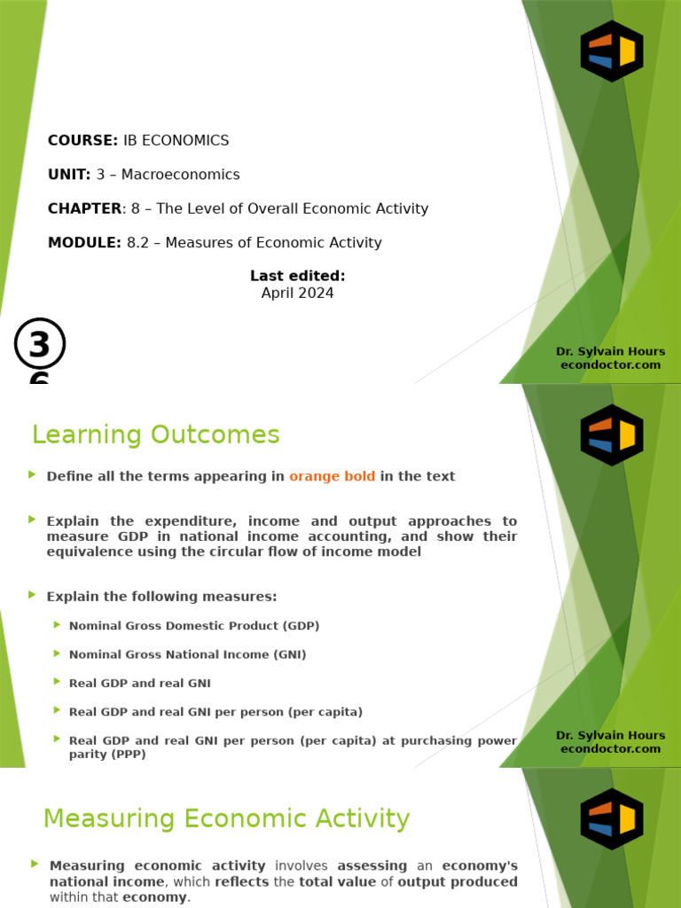 8.2 - Measures of Economic Activity (S) | PDF | Gross Domestic Product ...