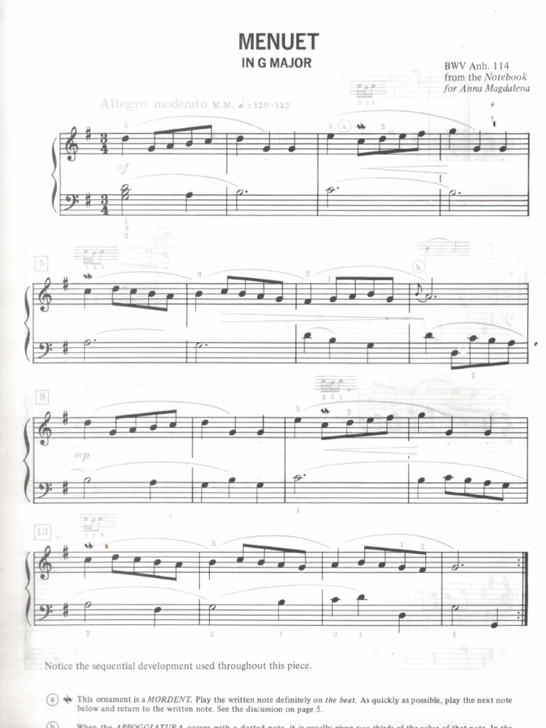 Menuet in G | PDF