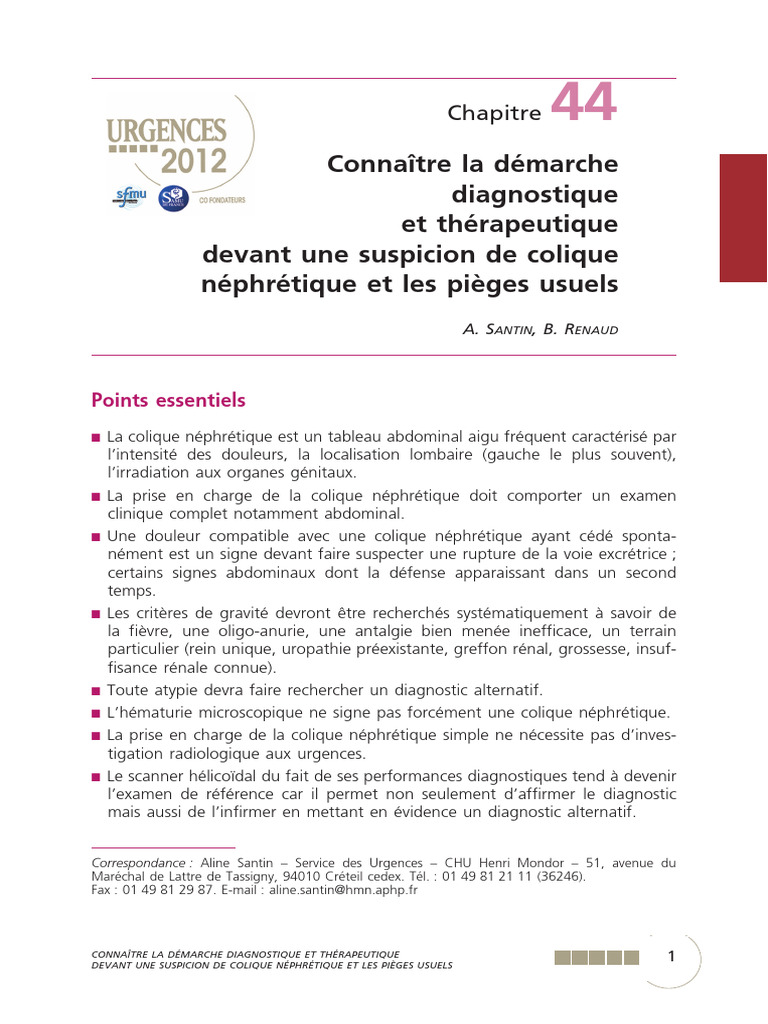 Diagnostic et traitement de colique néphrétique | PDF | Morphine ...