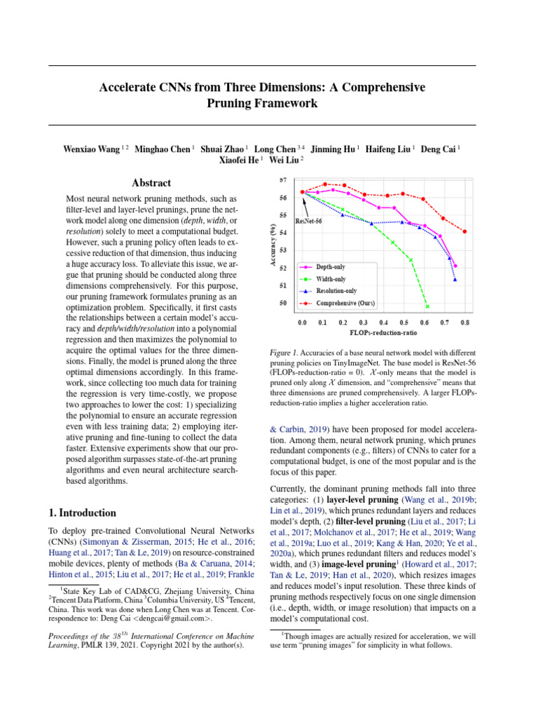 Comprehensive 3D Pruning for CNNs | PDF | Applied Mathematics | Algorithms