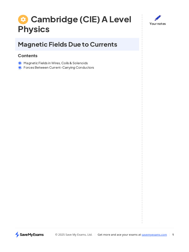 Magnetic Fields from Electric Currents | PDF | Magnetic Field ...