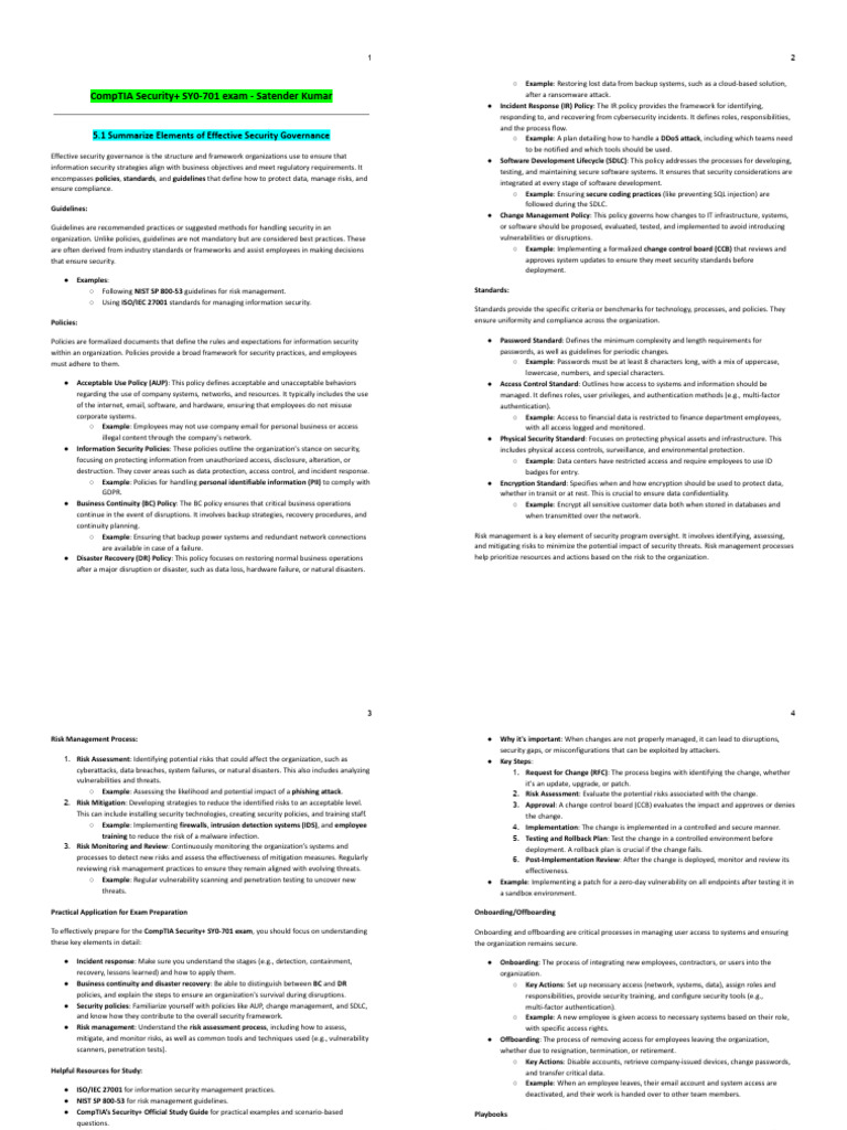 CompTIA Security+ SY0-701 Exam Guide | PDF | Computer Security | Security
