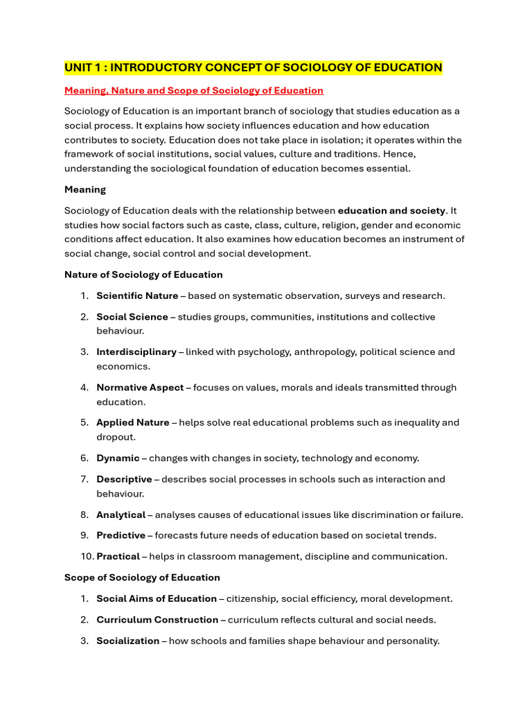 Education | PDF | Sociology | Social Sciences