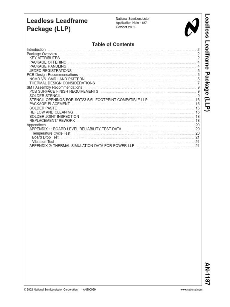 Leadless Leadframe Package Overview | PDF | Printed Circuit Board ...