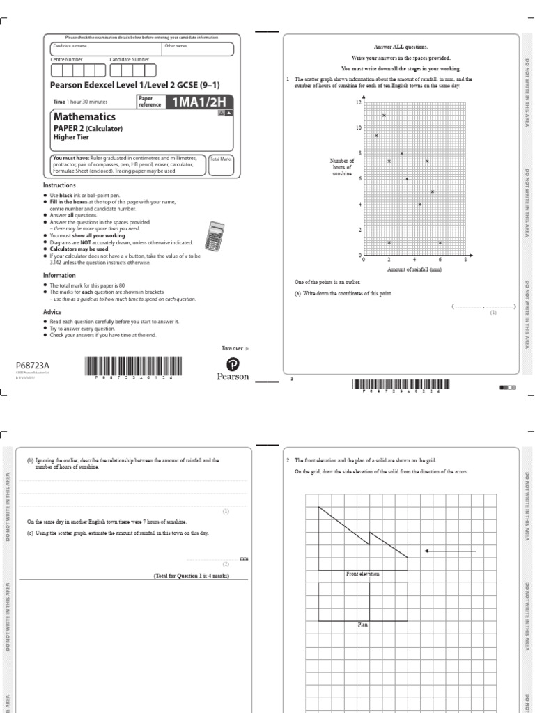 GCSE Mathematics Paper 2 Exam Guide | PDF | Mathematics