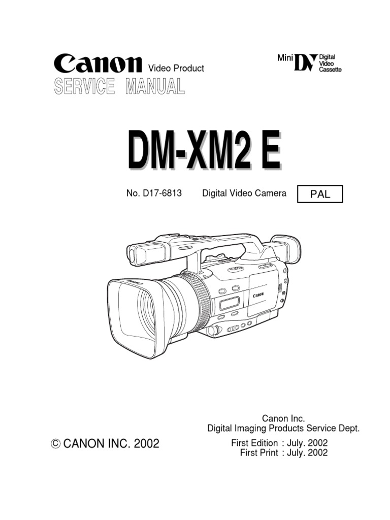Canon Dm Xl1s E Pal Service Manual Repair Guide