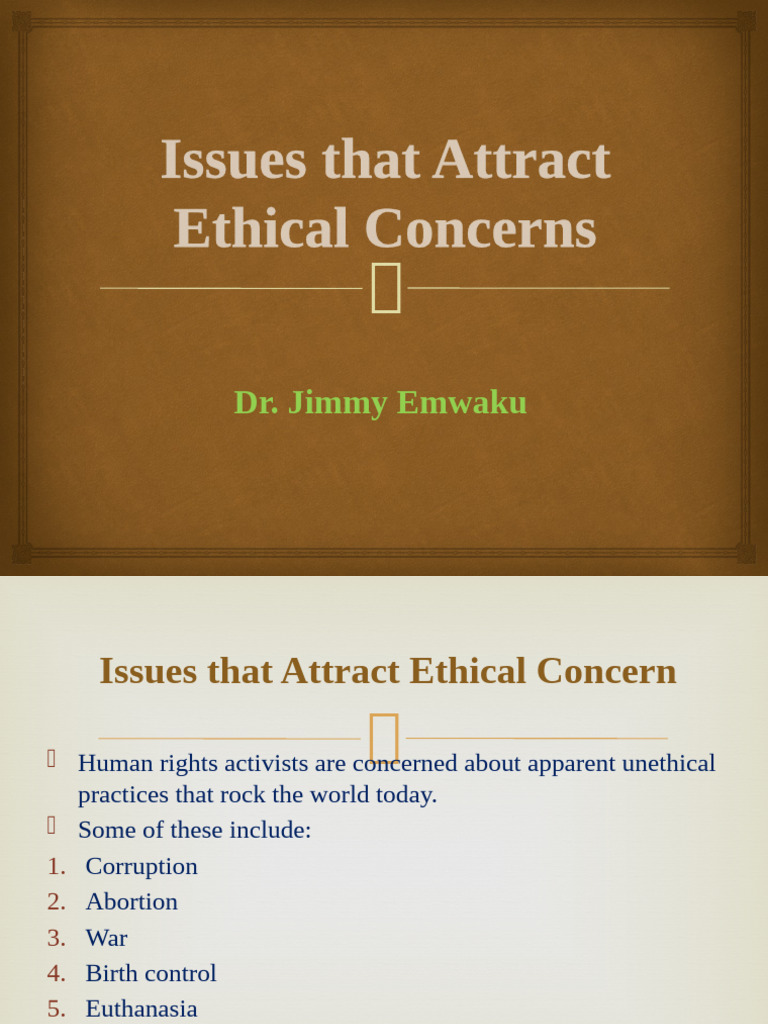 Ethical Concerns in Modern Issues | PDF | Abortion | Homosexuality