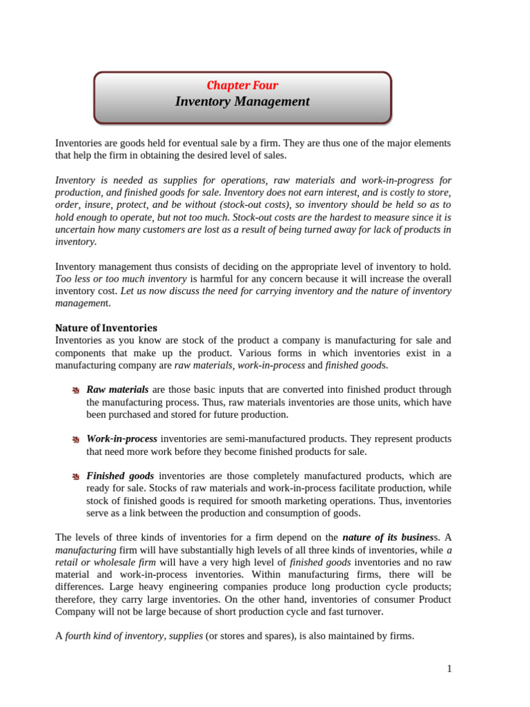 Effective Inventory Management Strategies | PDF | Inventory | Lean ...
