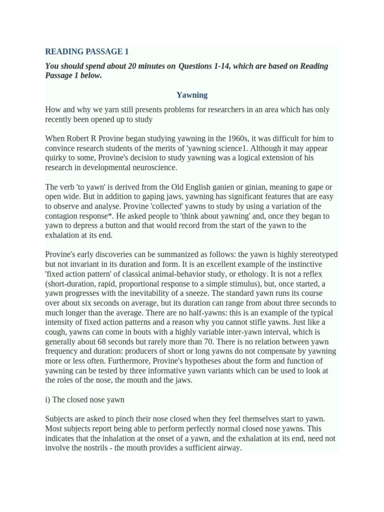 Reading actual test | PDF