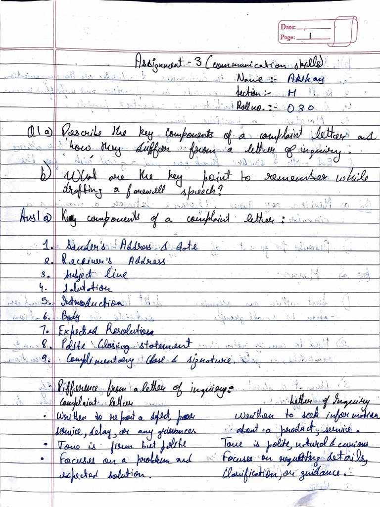 Akshay Section H Assignment 3 Communication Skills | PDF