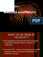 Witricity or Wireless Electricity