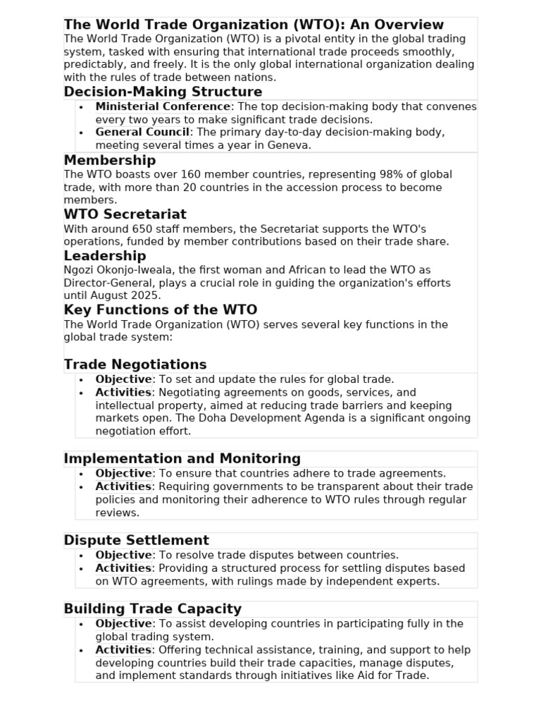 Introduction to WTO | PDF | World Trade Organization | Trade