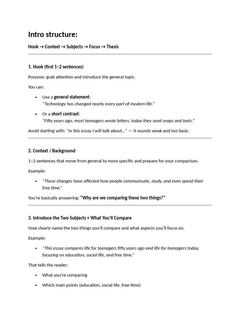 1 Intro Structure | PDF | Essays | Human Communication