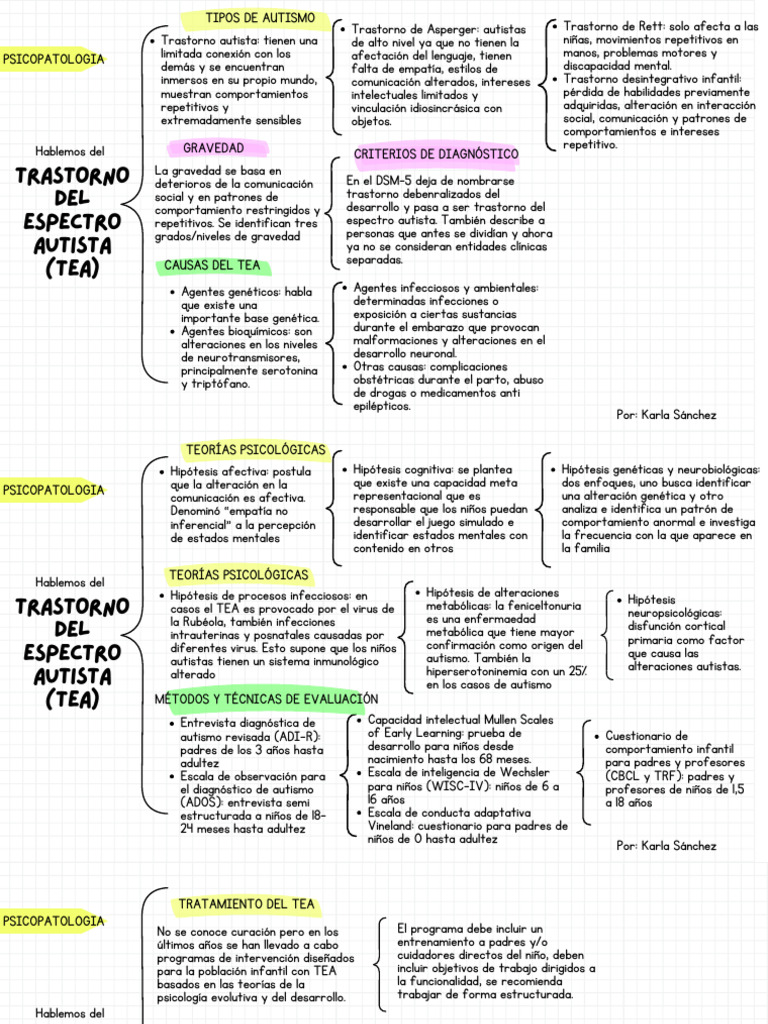 Tipos y causas del autismo (TEA) | PDF | Autismo | Sicología