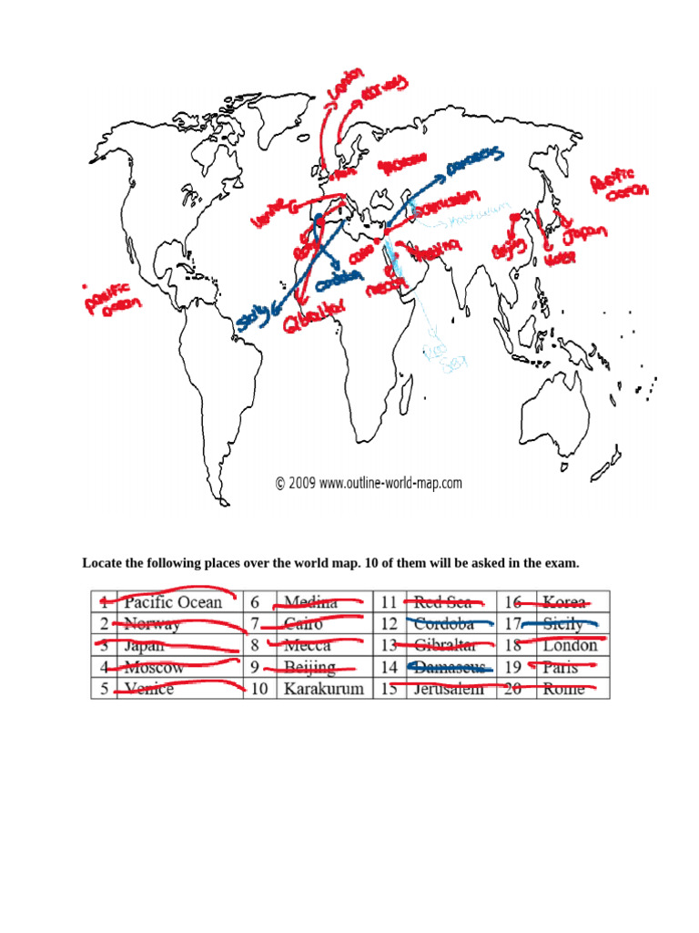 Map Question | PDF