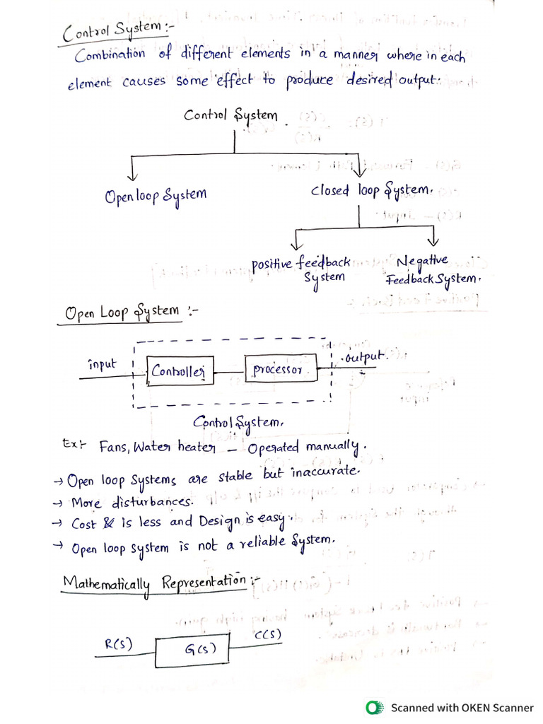 Control Systems 1 Unit | PDF