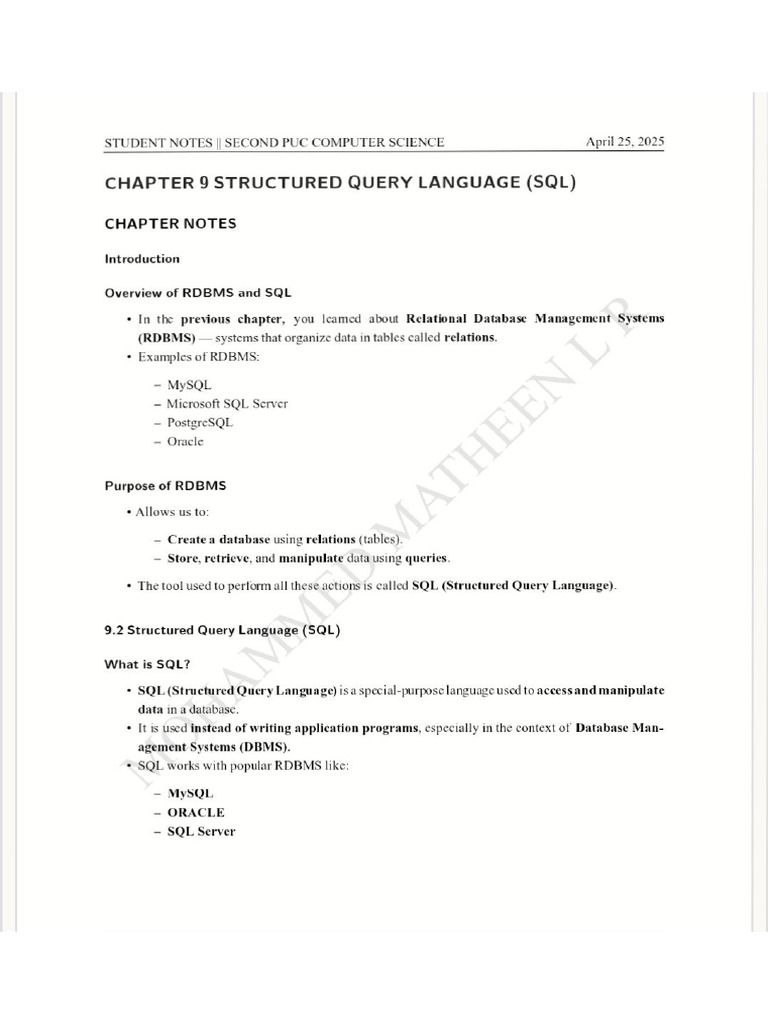 SQL Long | PDF