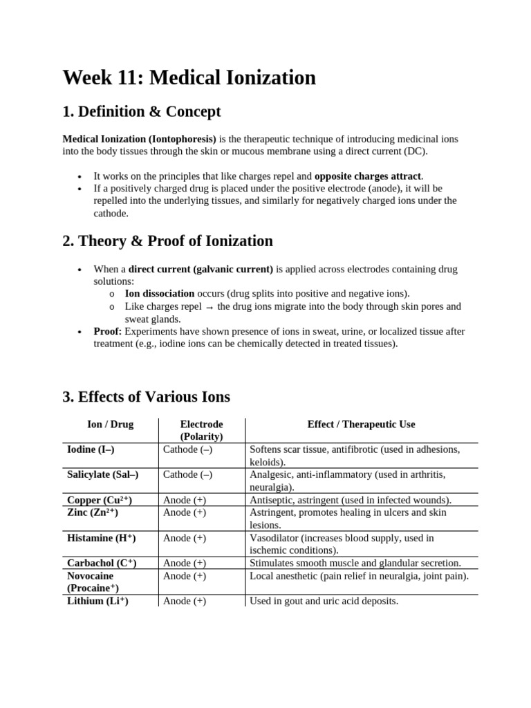 Medical Ionization Techniques Explained | PDF | Nerve | Skeletal Muscle