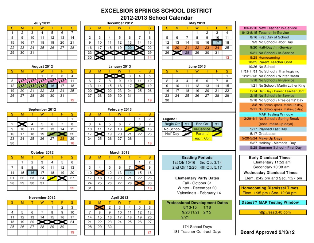 2012-13 Calendar | PDF