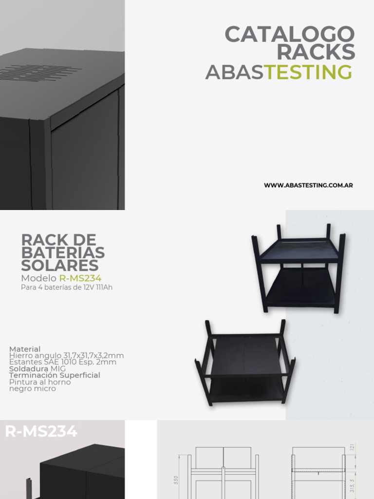 Catalago Racks ABASTESTING 2 | PDF | Materiales | Rieles