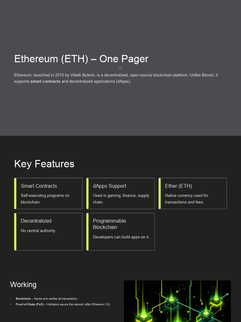 Ethereum Overview: Smart Contracts & dApps | PDF