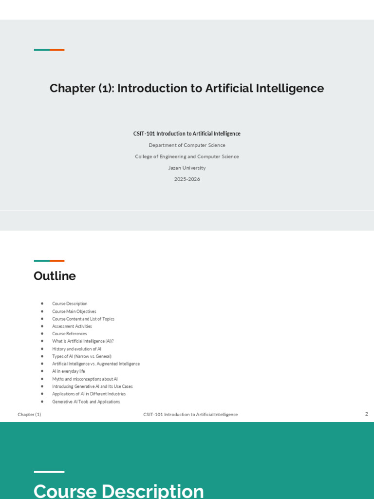 CSIT 101 Eng Chapter (1) | PDF | Artificial Intelligence | Intelligence ...