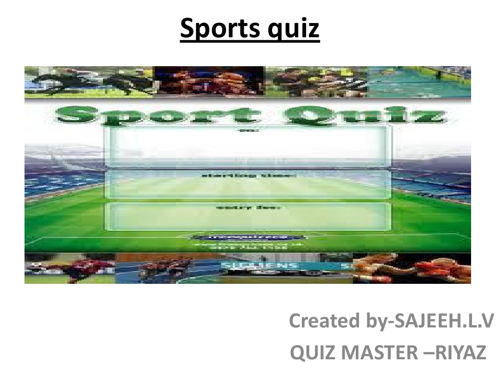 Sports Quiz PDF