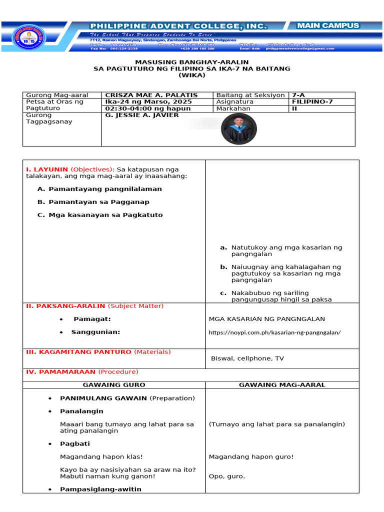 TRADITIONAL Lesson Plan 2023 AutoRecovered | PDF