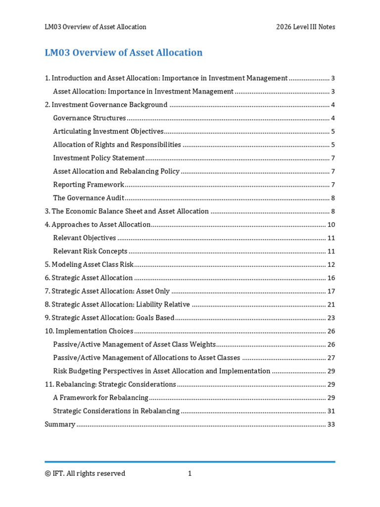 Asset Allocation Overview for Investors | PDF | Financial Risk | Asset ...