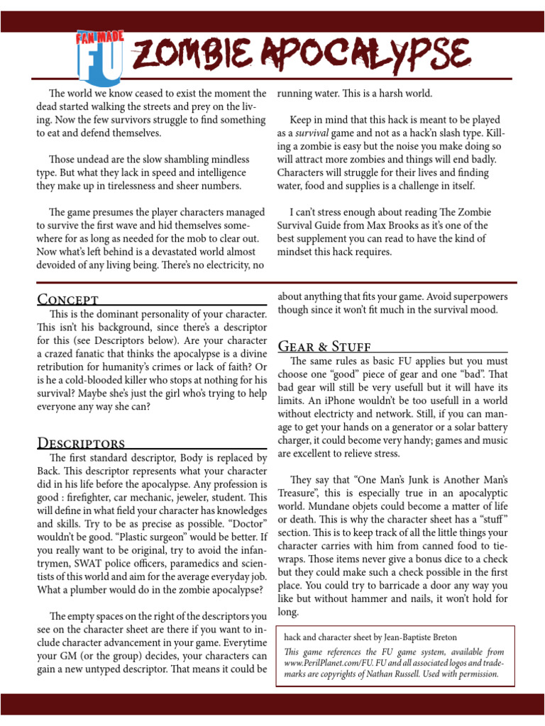 FU Zombie Apocalypse | PDF