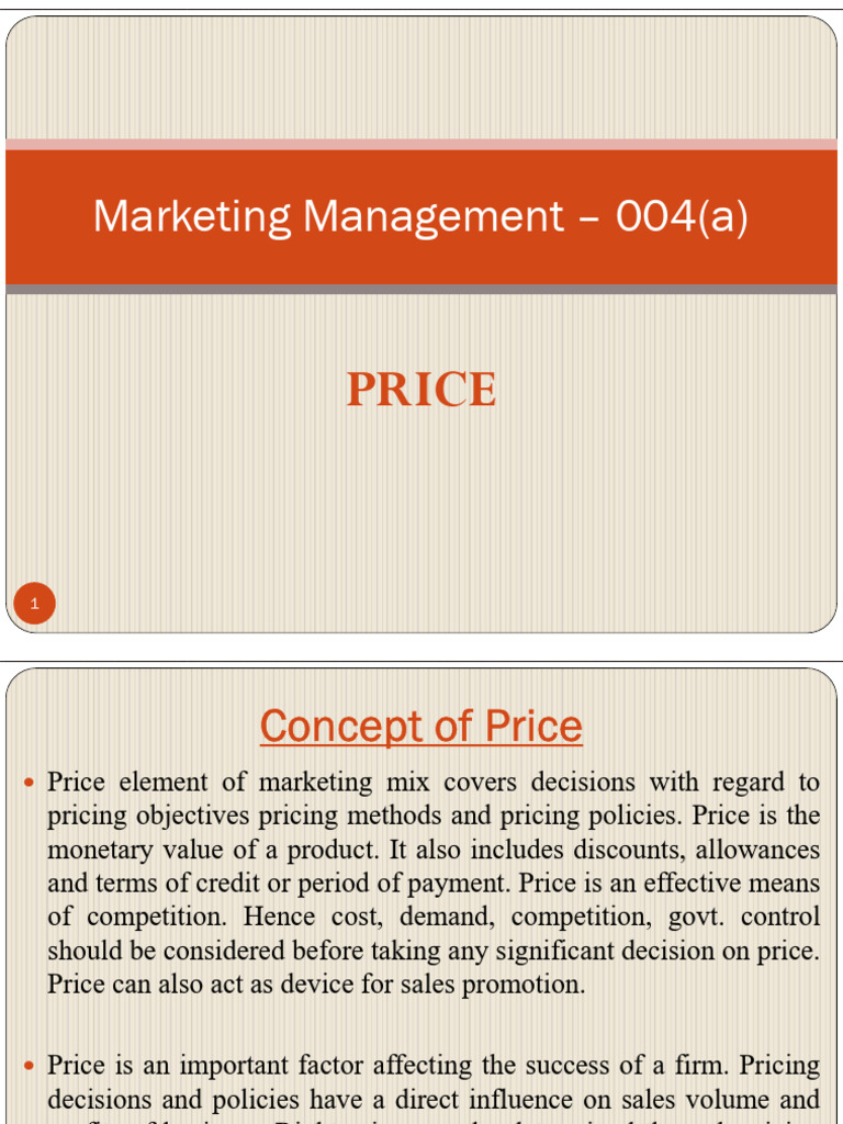 Pricing Strategies in Marketing Management | PDF | Pricing | Prices