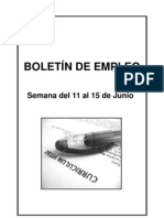 Boletin de Empleo Semana 11 Al 15 de Junio