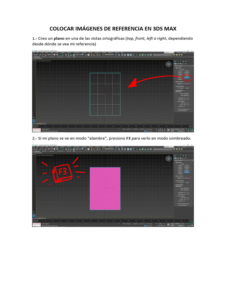 Cómo Colocar Imágenes en 3DS Max | PDF