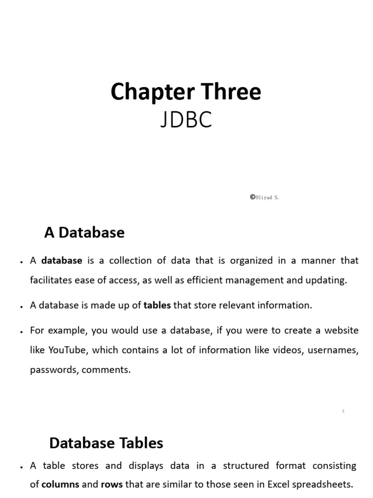 JDBC: Connecting Java to Databases | PDF | Databases | Sql