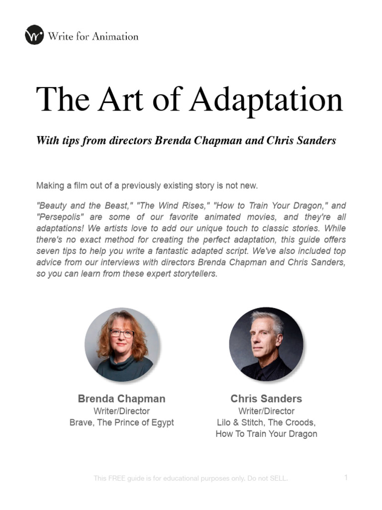 Tips for Writing Animated Adaptations | PDF | Public Domain | Copyright