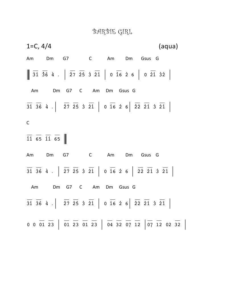 Barbie Girl | PDF