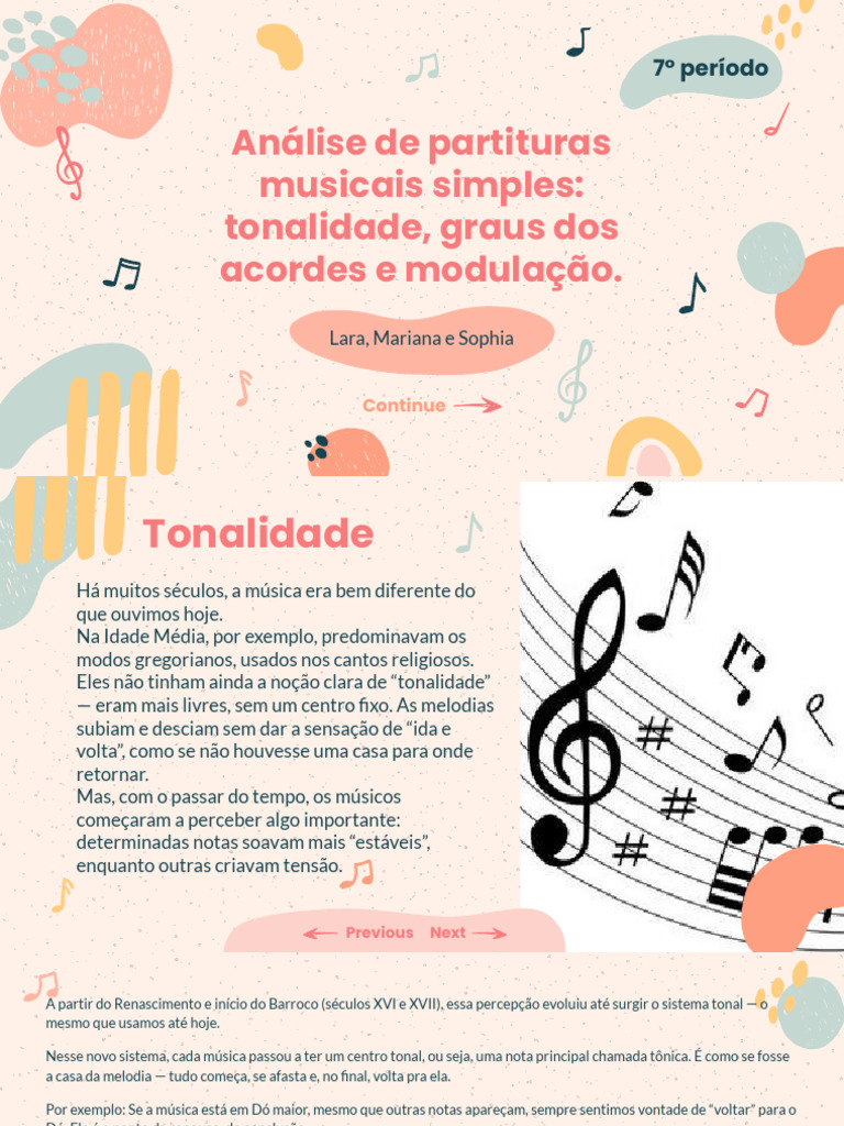 Análise de Partituras Musicais Simples_ Tonalidade, Graus Dos Acordes e ...