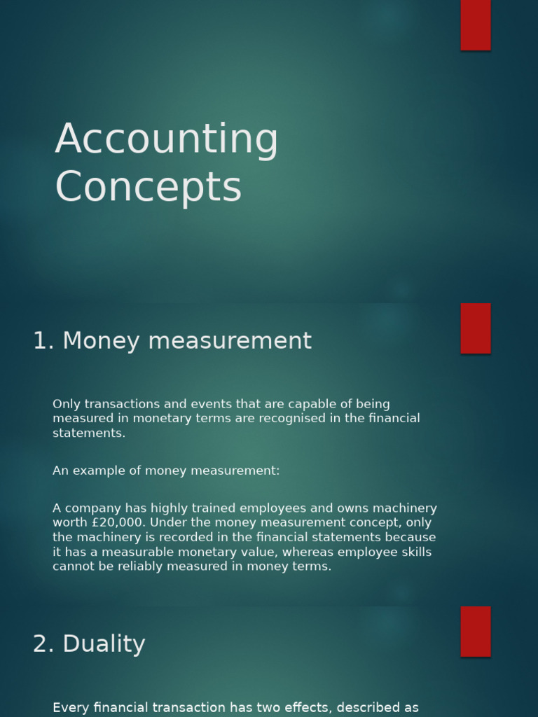 Key Accounting Concepts Explained | PDF | Debits And Credits ...