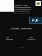 Condiciones Termodinámicas - José Gregorio Castillo