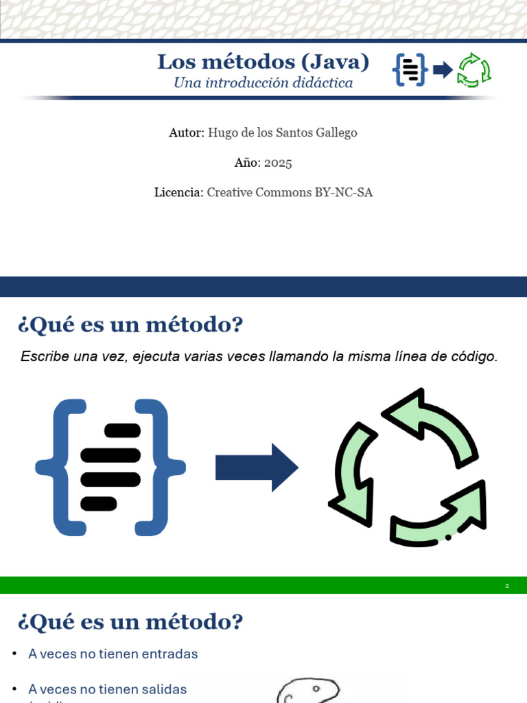 Los Métodos (Java) - Una Introducción Didáctica | PDF | Parámetro ...