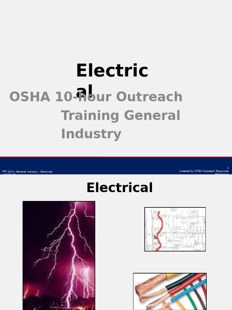 OSHA Electrical Hazards Training Guide | PDF | Electric Arc | High Voltage